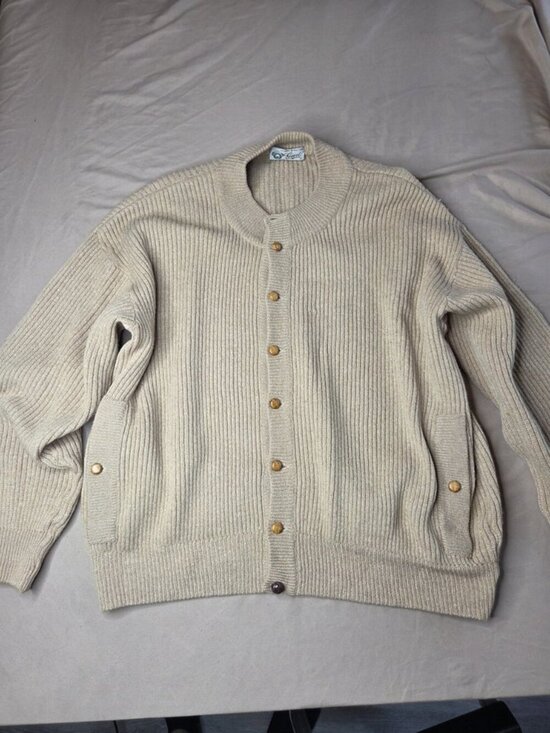 Sweaters - Gucci Vintage Brown Ribbed Knit Button Down Cardigan Women's Rare